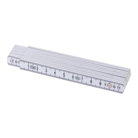 Plastic foldable ruler Vit | Inget reklamtryck | Inte tillgängligt | Inte tillgängligt
