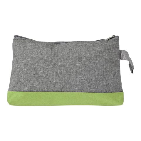 Necessär i polycanvas med dragkedja limegrön