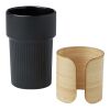 Fika 340 ml mugg med bambugrepp Svart