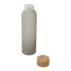 Lume 500 ml matt glasflaska av silikatglas med bambulock   Grå