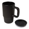 Carter 450 ml keramisk mugg med plastlock Svart
