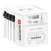 SKROSS® MUV AC65PD världsadapter med USB-C-kabel  vit