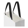 Smartfold 230 g/m² papperspåse med satinhandtag och glansig laminering – 31 x 12 x 31 cm Svart