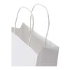 Papperspåse i kraftpapper 120 g/m² med tvinnade handtag – 18 x 9 x 23 cm vit