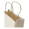 Papperspåse 150 g/m² av jordbruksavfall med tvinnade handtag – 18 x 9 x 23 cm Elfenbensvit