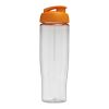 H2O Tempo® 700 ml sportflaska med uppfällbart lock Transparent-Orange | Inget reklamtryck | Inte tillgängligt | Inte tillgängligt