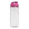 H2O Base® 650 ml sportflaska med uppfällbart lock Transparent-Rosa | Inget reklamtryck | Inte tillgängligt | Inte tillgängligt