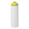 Baseline® Plus 750 ml sportflaska med uppfällbart lock Vit-Limegrön | Inget reklamtryck | Inte tillgängligt | Inte tillgängligt