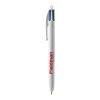 BIC® 4 Colours kulpenna Vit | 1-färgat Skärmtryck | Pennkropp-höger klips | 30.00 mm x 43.00 mm