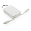 Nexo RCS nyckelringspowerbank 2000 mAh med integrerade kabla vit