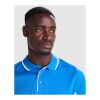Montmelo kortärmad unisex sportpolo Vit-Svart | 2XL