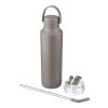 Stainless steel double-walled drinking bottle (500 ml) Omari grå | Inget reklamtryck | Inte tillgängligt | Inte tillgängligt
