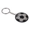 Recycled stainless steel soccer ball keychain Ciro Svart | Inget reklamtryck