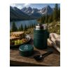 Stainless steel double walled lunch pot Niko Svart