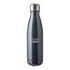 Recycled stainless steel single-walled flask 650 ml Cliff Svart
