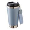 Recycled stainless steel double-walled drinking mug 500 ml Kayla pastel green