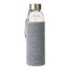 Glasflaska (500 ml) med fodral i neopren Grå