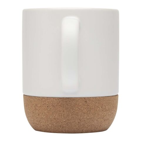 Billie 300 ml keramikmugg med korkdetaljer och matt finish Standard | Vit | Inget reklamtryck | Inte tillgängligt | Inte tillgängligt