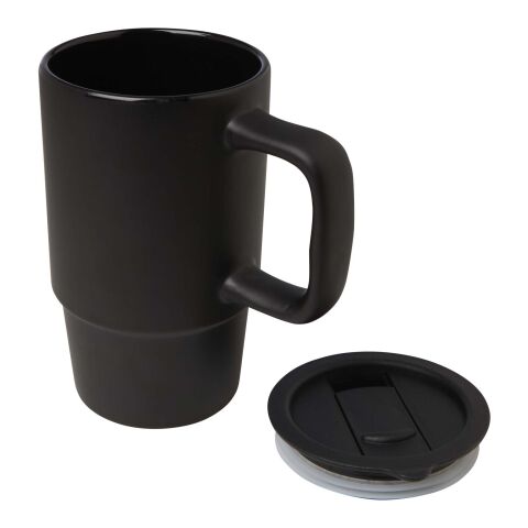 Carter 450 ml keramisk mugg med plastlock Svart
