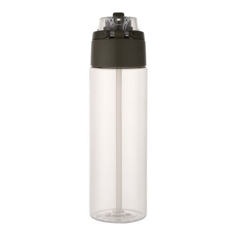 Theron 700 ml vattenflaska i återvunnen plast från RCS med lock med dubbla funktioner och utfällbart sugrör Skogsgrön