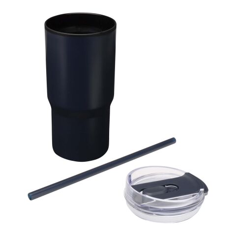 Westin 540 ml RCS-mugg i återvunnet material med dubbelvägg och isolering samt sugrör Marinblå