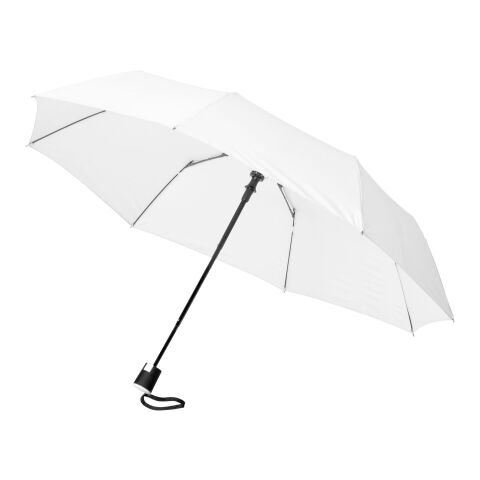 21" Wali 3-sektions automatisk paraply Vit