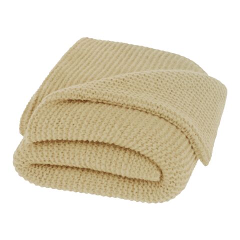 Suzy 150 x 120 cm stickad filt i GRS-polyester Beige | Inget reklamtryck | Inte tillgängligt | Inte tillgängligt | Inte tillgängligt