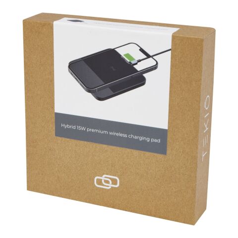 Hybrid 15 W trådlös laddningsplatta Standard | svart | Inget reklamtryck | Inte tillgängligt | Inte tillgängligt