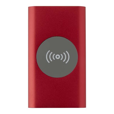 Juice trådlös 4 000 mAh Type C-powerbank i återvunnen aluminium Standard | Röd | Inget reklamtryck | Inte tillgängligt | Inte tillgängligt