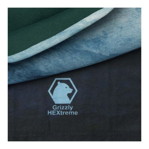 Lara sublimerad multiscarf med lager av fleece och fållar Skogsgrön | Inte tillgängligt | Sublimering | back | 250 mm x 500 mm