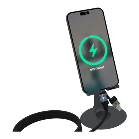 SCX.design O34 360° telefonställ med en 4-i-1 240 W laddningssladd  Gun Metal CT | Inget reklamtryck | Inte tillgängligt | Inte tillgängligt