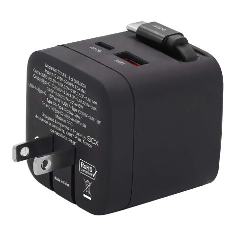 SCX.design T21 65 W reseadapter Svart