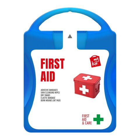 MyKit First Aid Transparent blå | 1-färgat Digitalt Klistermärke | front | 90 mm x 127 mm