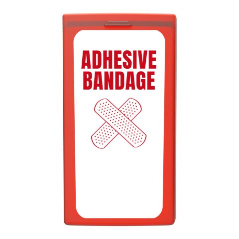 MiniKit Plaster Röd | 1-färgat Digitalt Klistermärke | front | 39 mm x 82 mm