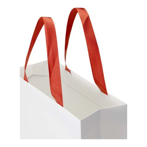 Smartfold 230 g/m² papperspåse med satinhandtag och matt laminering – 31 x 12 x 31 cm Röd