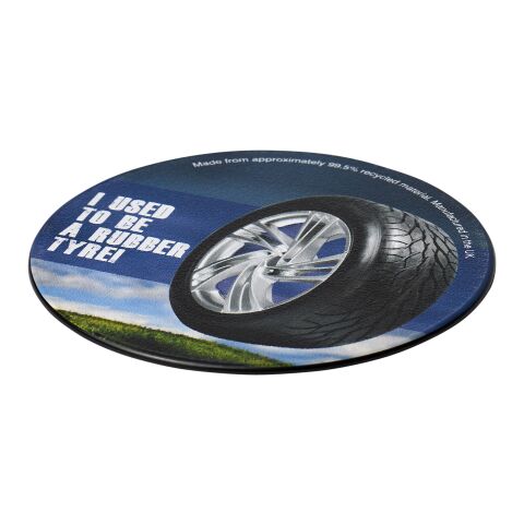 Brite-Mat® runt underlägg med däckmaterial svart | Inget reklamtryck | Inte tillgängligt | Inte tillgängligt