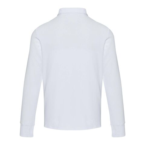 Zeus långärmad unisex piké med halv dragkedja Vit | 3XS | Inget reklamtryck | Inte tillgängligt | Inte tillgängligt | Inte tillgängligt