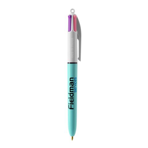 BIC® 4 Colours Fashion kulpenna vit-White/light blue(2) | Inget reklamtryck | Inte tillgängligt | Inte tillgängligt