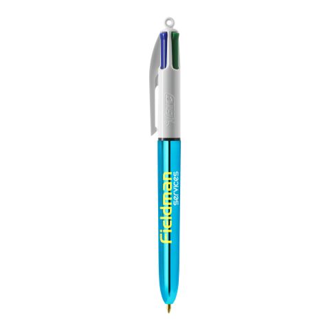 BIC® 4 Colours Shine kulpenna vit-ljusblå | Inte tillgängligt