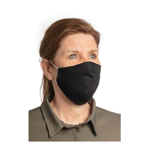 Återanvändningsbart 2-lager munskydd i bomull svart | Inget reklamtryck | Inte tillgängligt | Inte tillgängligt