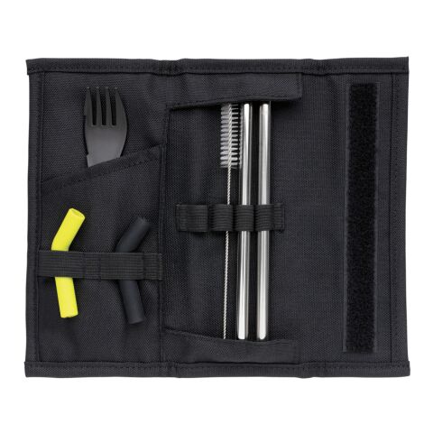 Tierra set med sugrör och bestick svart | Inget reklamtryck | Inte tillgängligt | Inte tillgängligt