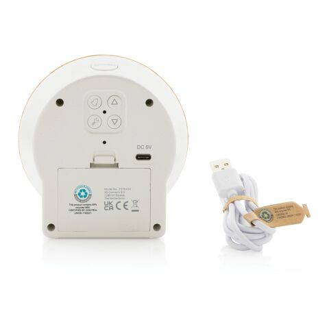Utah LCD skrivbordsklocka RCS rplast &amp; FSC® bambu brun | Inget reklamtryck | Inte tillgängligt | Inte tillgängligt