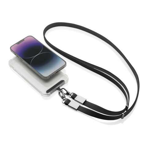 Nivo Crossbody lanyard i RCS återvunnen PET svart | Inget reklamtryck | Inte tillgängligt | Inte tillgängligt