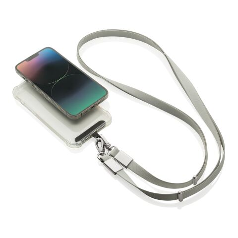 Nivo Crossbody lanyard i RCS återvunnen PET grå