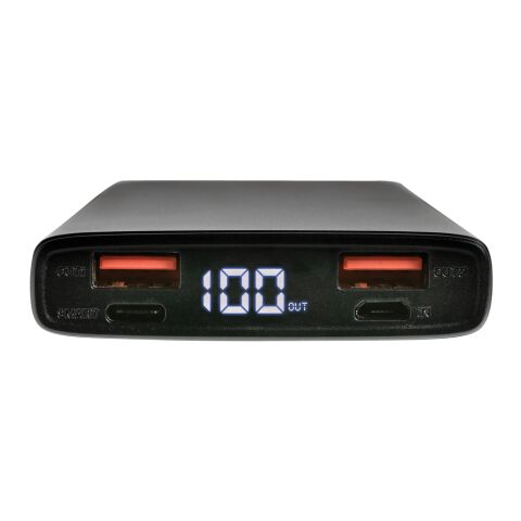 Aluminium 18W 10.000 mAh PD Powerbank svart | Inget reklamtryck | Inte tillgängligt | Inte tillgängligt