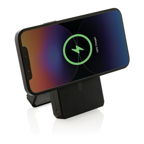 Skywave 5.000 mAh/10W trådlös solcellspowerbank RCS rplast svart | Inget reklamtryck | Inte tillgängligt | Inte tillgängligt