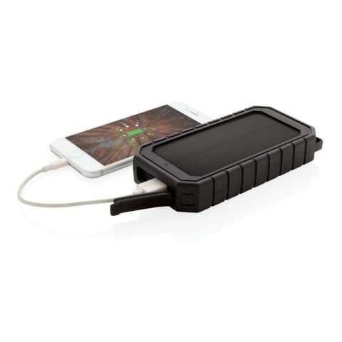 Solcellspowerbank 10W trådlös RCS återvunnen plast svart | Inget reklamtryck | Inte tillgängligt | Inte tillgängligt