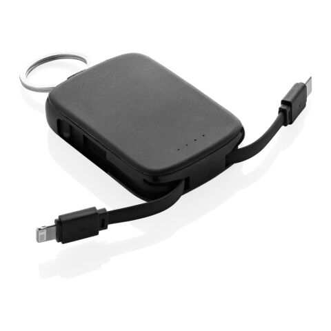 Nexo RCS nyckelringspowerbank 2000 mAh med integrerade kabla svart | Inget reklamtryck | Inte tillgängligt | Inte tillgängligt