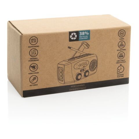 RescueWave RCS nödradio i återvunnen plast svart | Inget reklamtryck | Inte tillgängligt | Inte tillgängligt