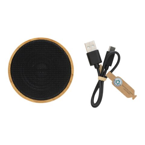 3W trådlös högtalare FSC® bambu och RCS svart | Inget reklamtryck | Inte tillgängligt | Inte tillgängligt